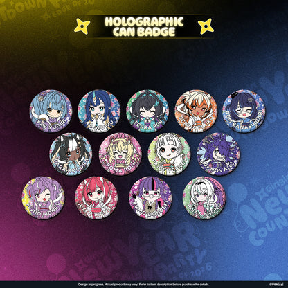 V4Mirai 2026 New Year Blessings Merch - Holographic Can Badge