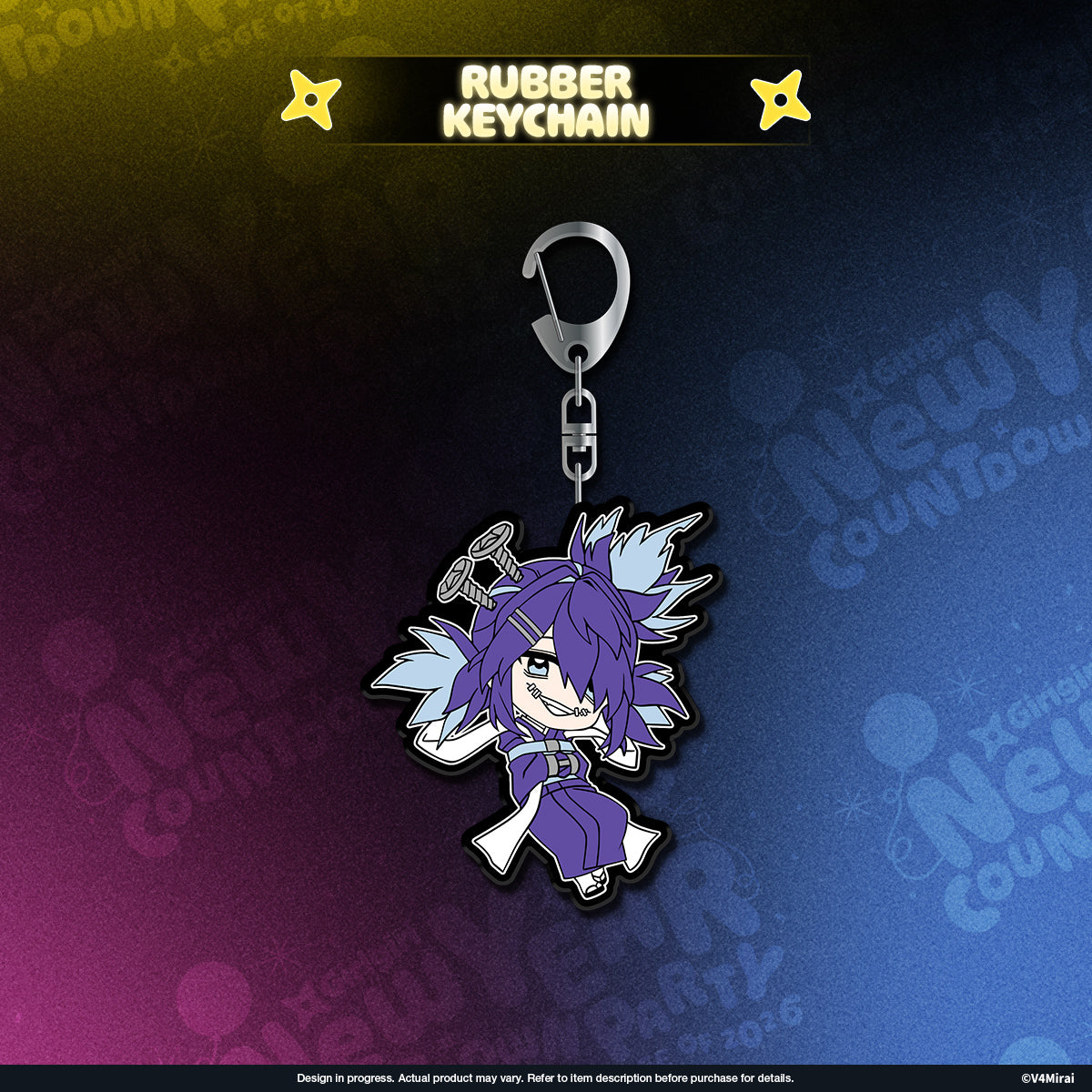 V4Mirai 2026 New Year Blessings Merch - Rubber Keychain