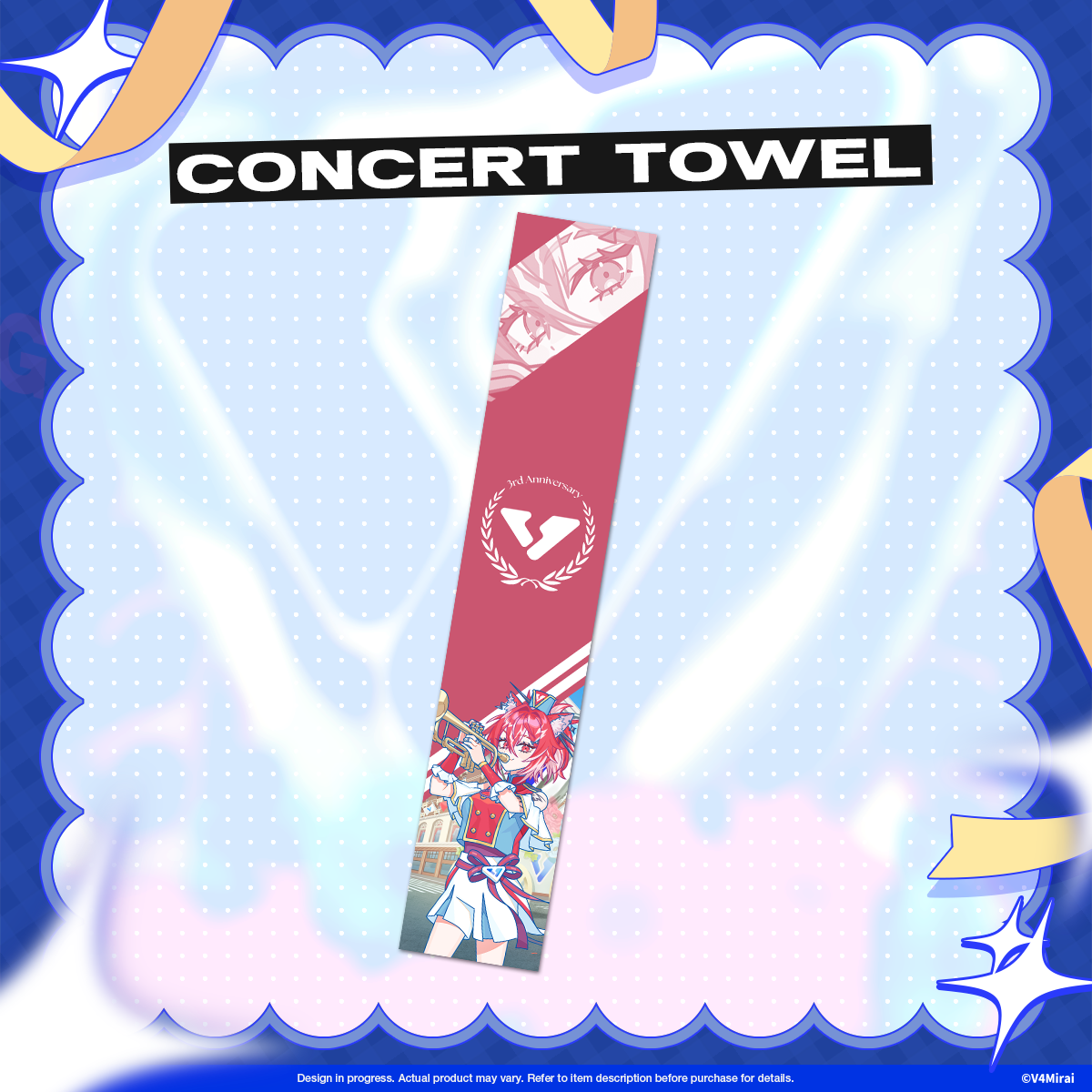 V4Mirai 3rd Anniversary Merch - Concert Towel