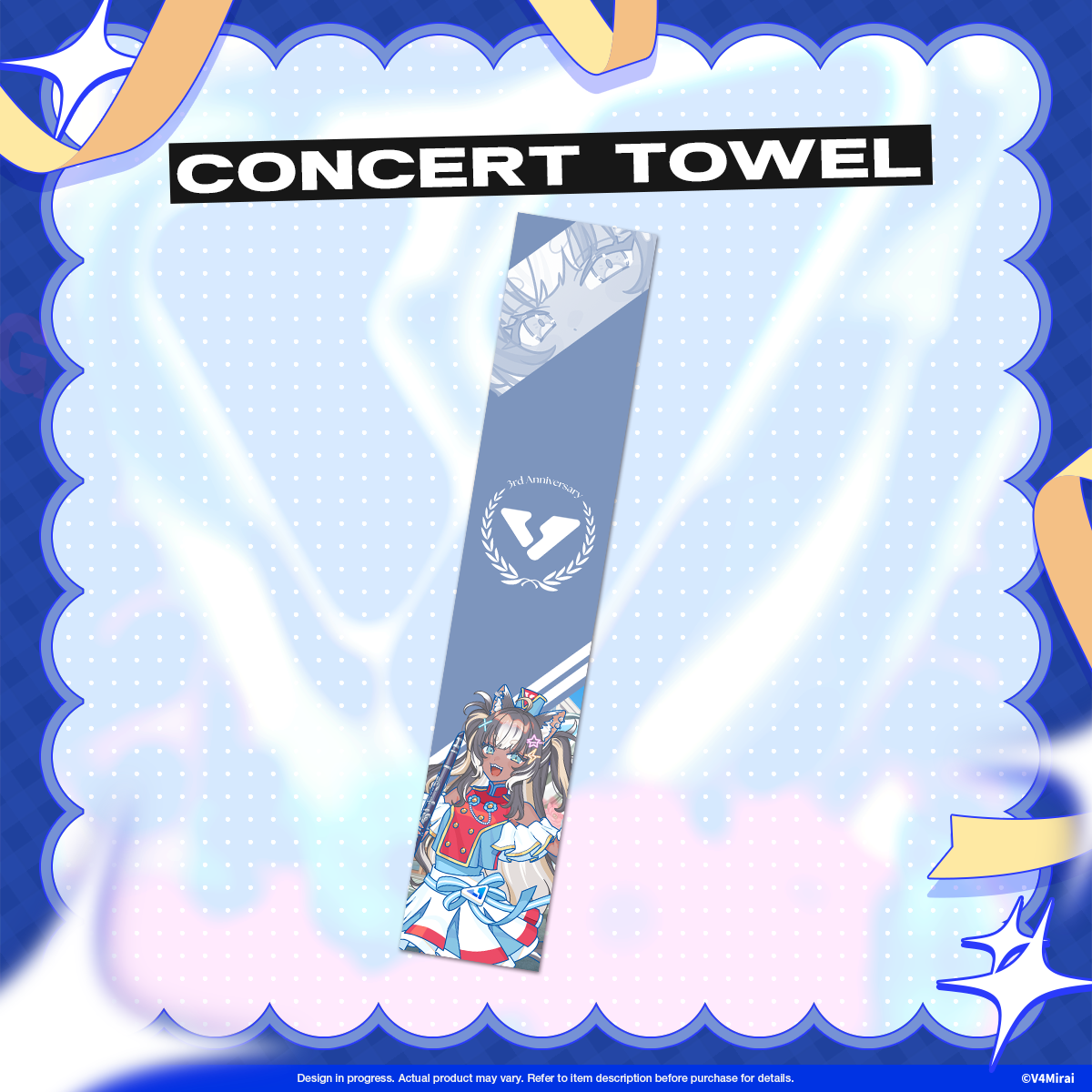 V4Mirai 3rd Anniversary Merch - Concert Towel