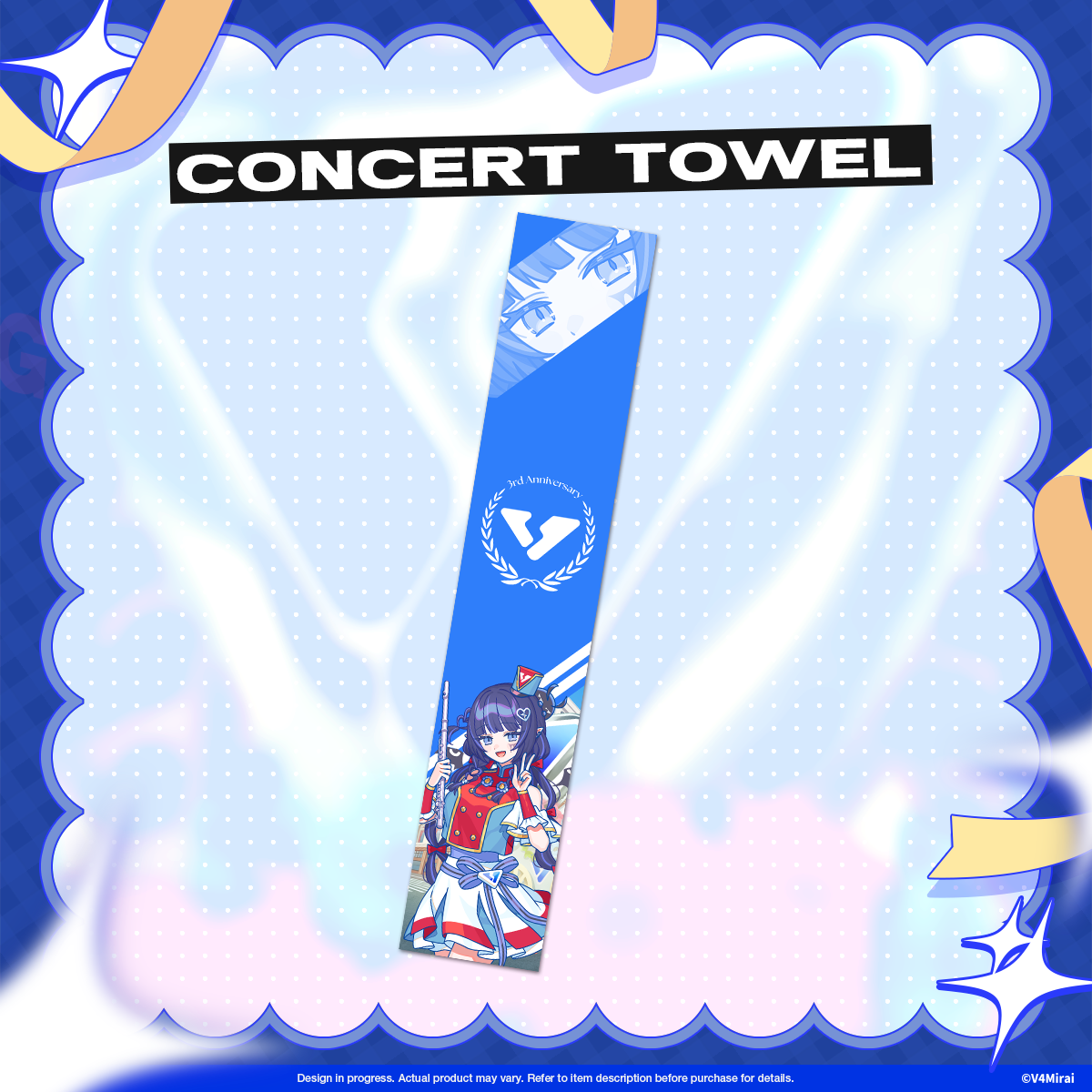 V4Mirai 3rd Anniversary Merch - Concert Towel