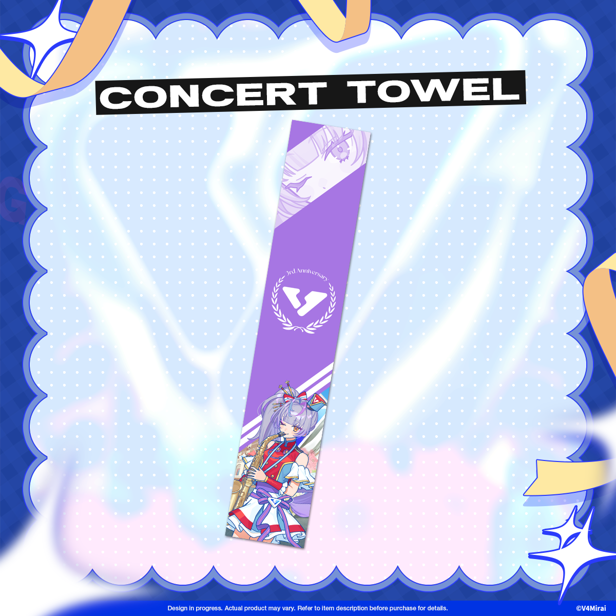 V4Mirai 3rd Anniversary Merch - Concert Towel