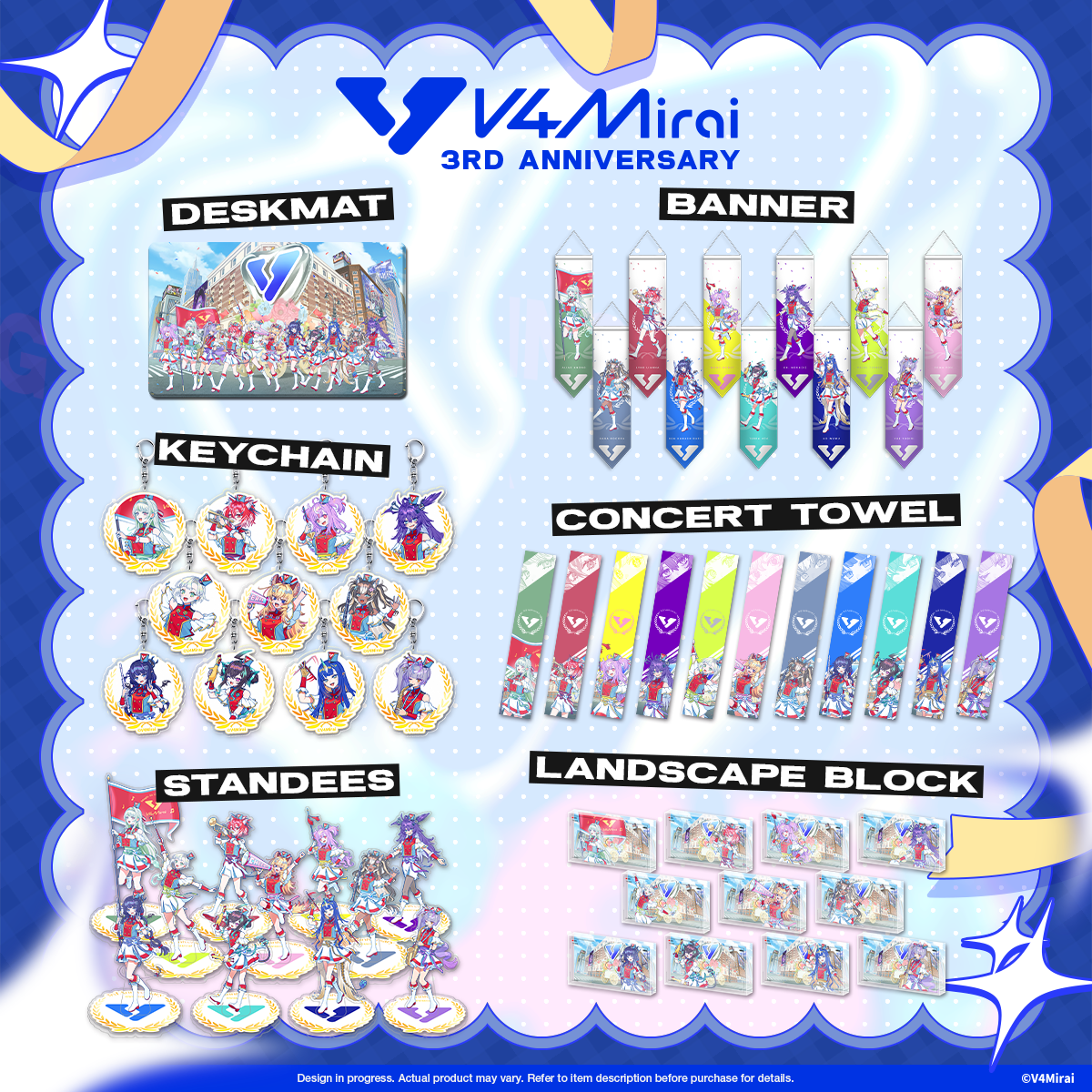 V4Mirai 3rd Anniversary Merch - Banner